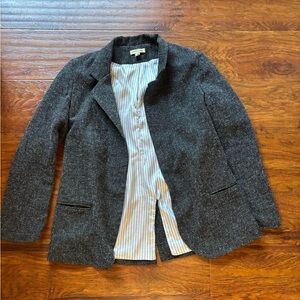 Silence + Noise Charcoal Jacket with Pinstripe Lining